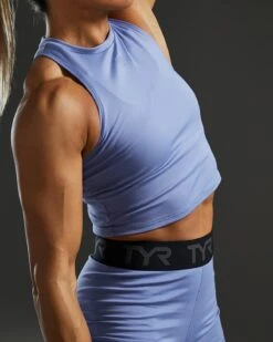 TYR Base Kinetic™ Women's Cropped High Neck Tank - Solid -Tyr FGCHTS3A 986 alt07