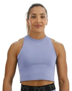 TYR Base Kineticâ„¢ Women's Cropped High Neck Tank - Solid