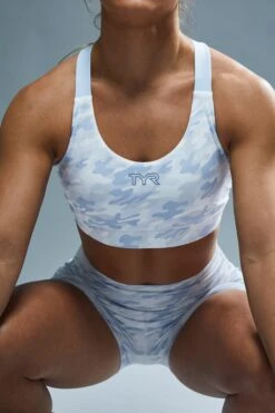 TYR Base Kinetic™ Women's Crossback Sports Bra - Whiteout Camo -Tyr FGPWC3A 100 alt09