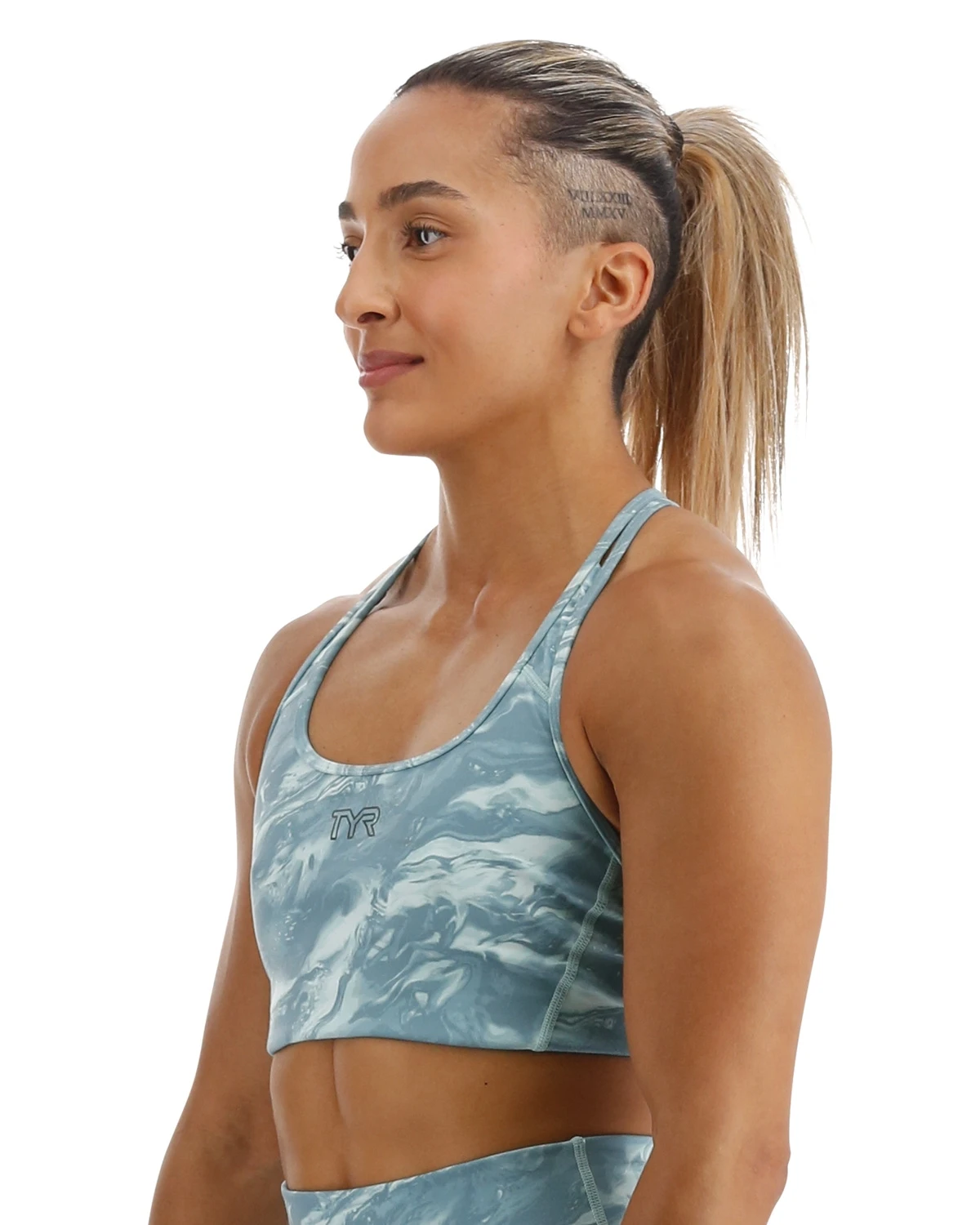 TYR Base Kinetic™ Women's Racerback Sports Bra - Aqueous 3 TYR Base Kinetic™ Women's Racerback Sports Bra - Aqueous - Image 3