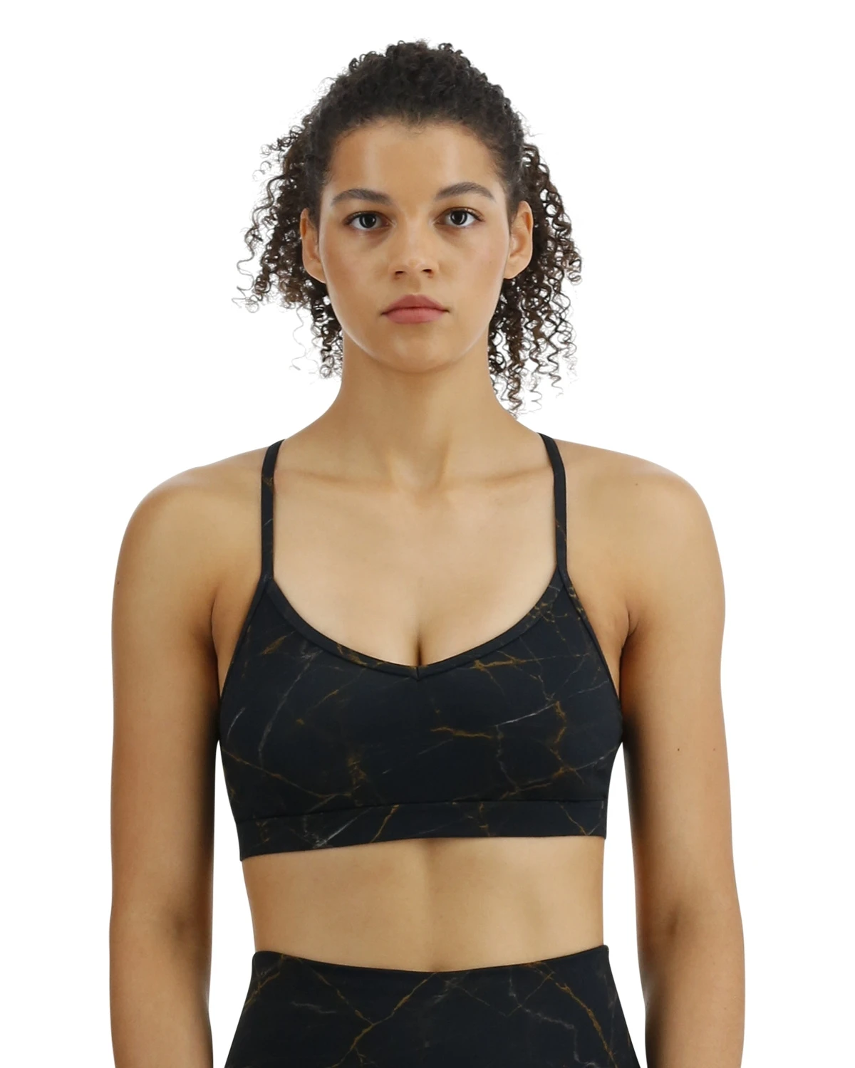 TYR Base Kinetic™ Women's V-Neck Sports Bra - Goldstone 1 TYR Base Kinetic™ Women's V-Neck Sports Bra - Goldstone