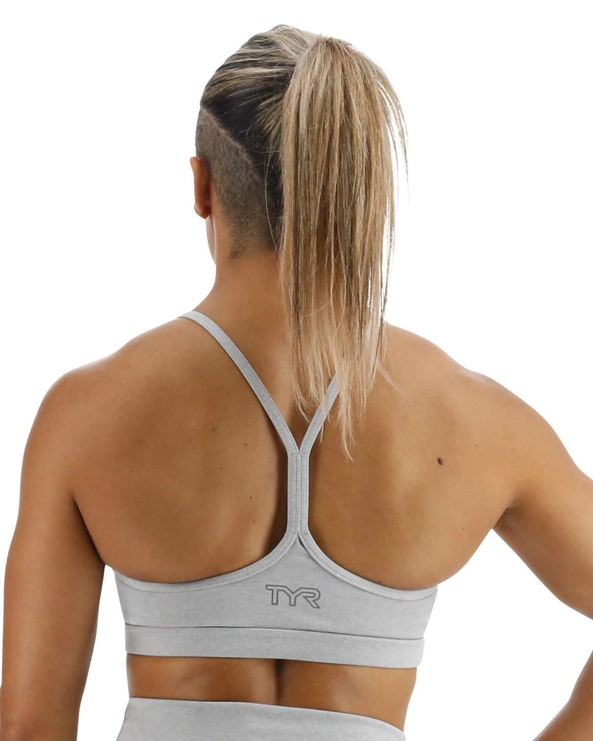 TYR Base Kinetic™ Women's V-Neck Sports Bra - Heather 2 TYR Base Kinetic™ Women's V-Neck Sports Bra - Heather - Image 2
