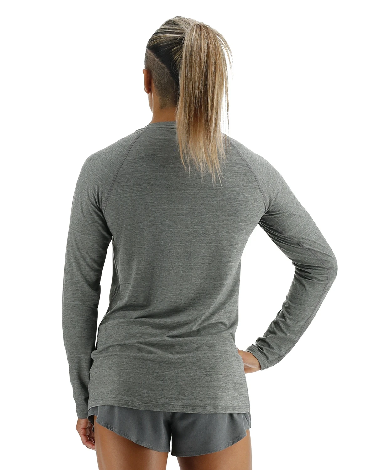 TYR ClimaDry™ Women's Raglan Long Sleeve Tee - Solid / Heather 2 TYR ClimaDry™ Women's Raglan Long Sleeve Tee - Solid / Heather - Image 2