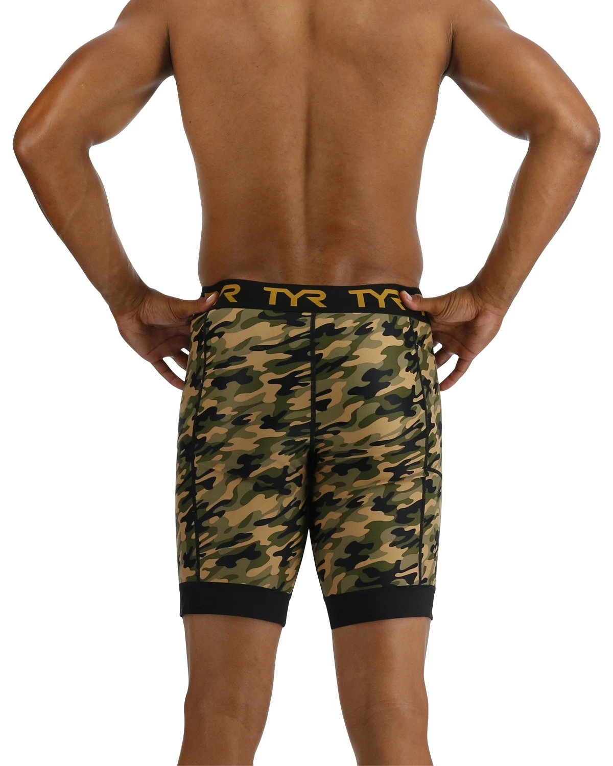 TYR Men's Compression Shorts - Terra Camo 2 TYR Men's Compression Shorts - Terra Camo - Image 2