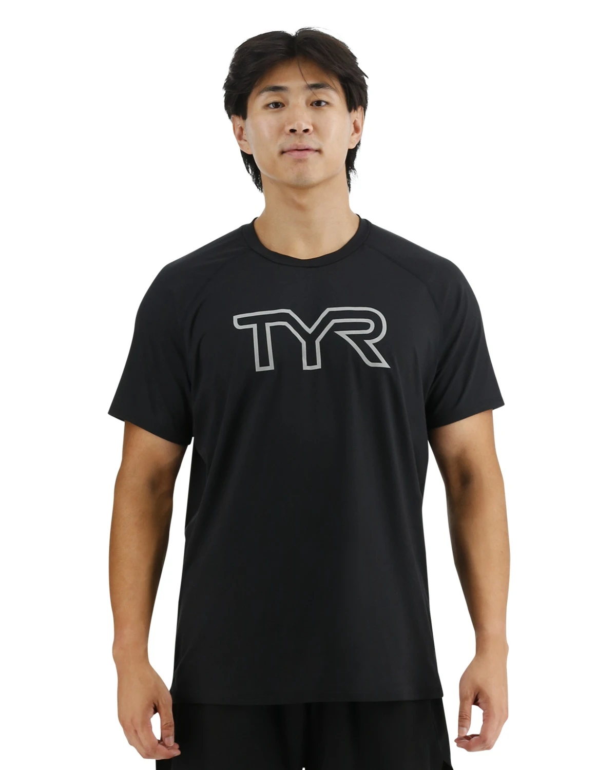 TYR ClimaDry™ Men's Raglan Big Logo Tech Tee - Solid 1 TYR ClimaDry™ Men's Raglan Big Logo Tech Tee - Solid