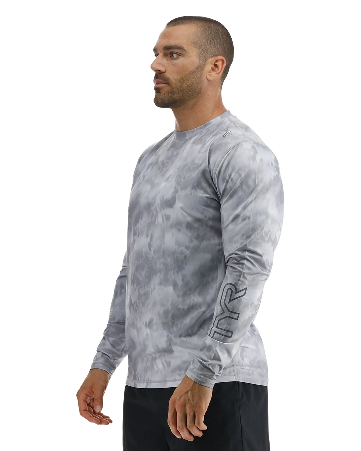 TYR SunDefense™ Men's Vented Long Sleeve Crew Shirt - Turbulent 4 TYR SunDefense™ Men's Vented Long Sleeve Crew Shirt - Turbulent - Image 4
