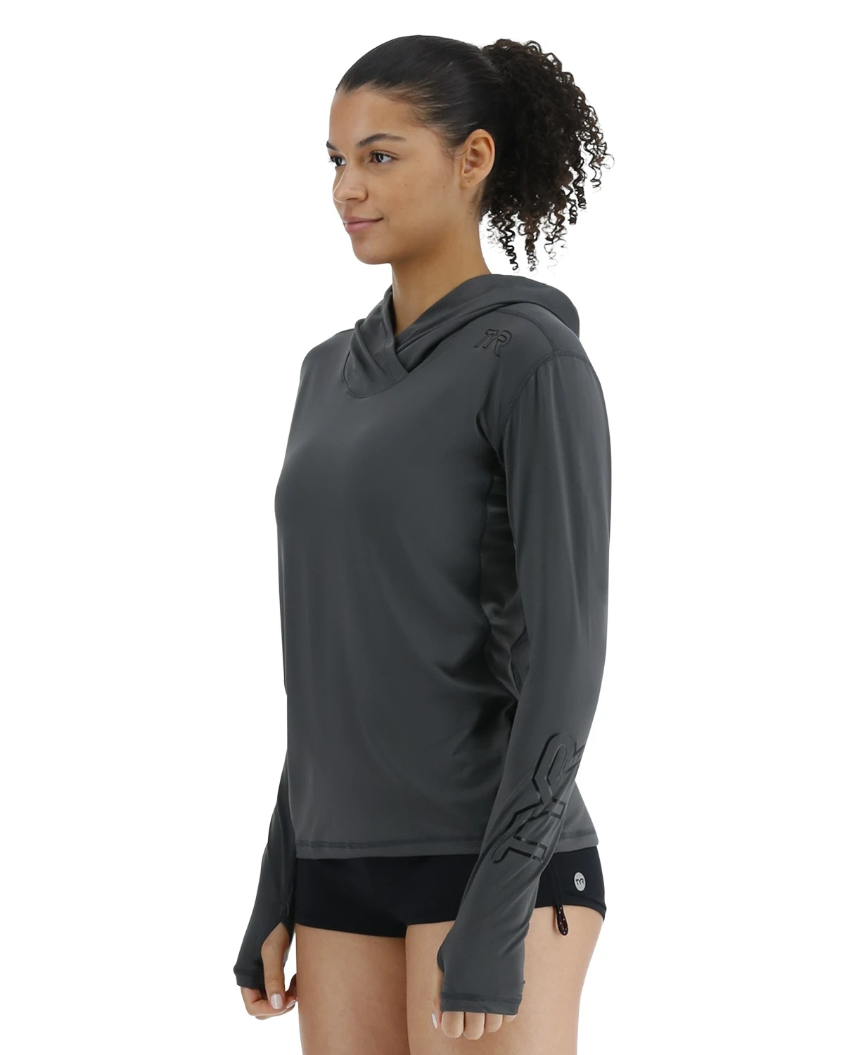 TYR SunDefense™ Women's Vented Long Sleeve Crew Shirt - Solid 3 TYR SunDefense™ Women's Vented Long Sleeve Crew Shirt - Solid - Image 3