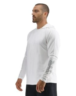 TYR SunDefense™ Men's Vented Hooded Shirt - Solid -Tyr TSMPLH7A 100 alt04