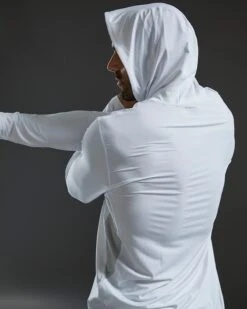 TYR SunDefense™ Men's Vented Hooded Shirt - Solid -Tyr TSMPLH7A 100 alt09