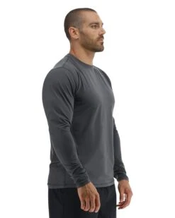 TYR SunDefense™ Men's Vented Long Sleeve Crew Shirt - Solid -Tyr TSMPLS7A 927 alt06