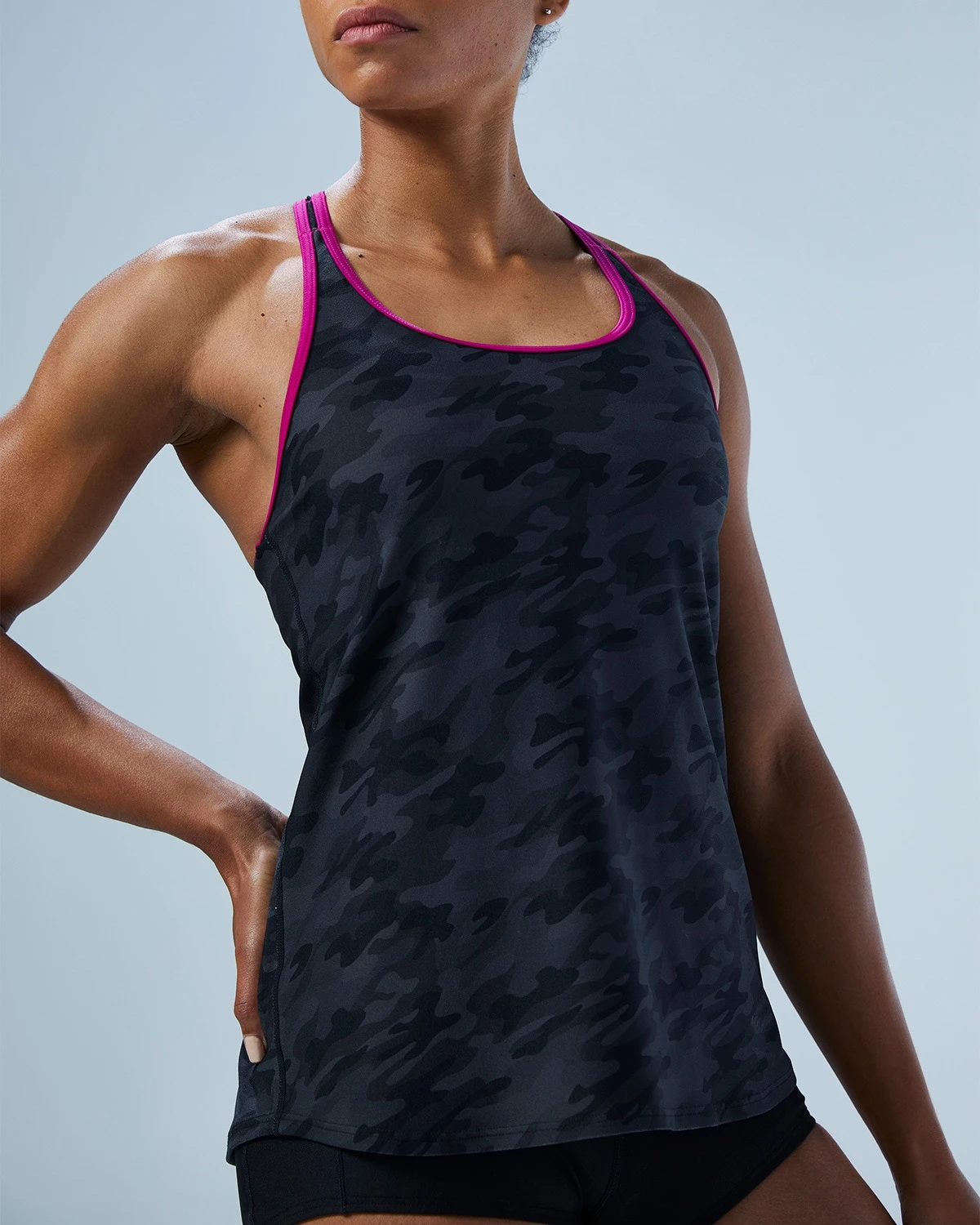 TYR Durafast Elite® Women's Taylor Tank - Blackout Camo 7 TYR Durafast Elite® Women's Taylor Tank - Blackout Camo - Image 7