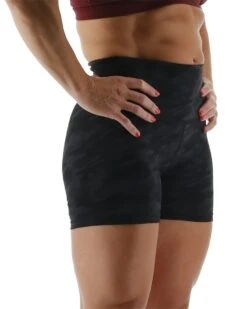 TYR Base Kinetic™ Women's High-Rise 4" Shorts - Blackout Camo -Tyr ftfhsb3a 001 alt05