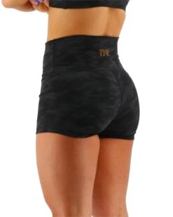 TYR Base Kinetic™ Women's High-Rise 2" Shorts - Blackout Camo -Tyr ftmrsb3a 001 alt03