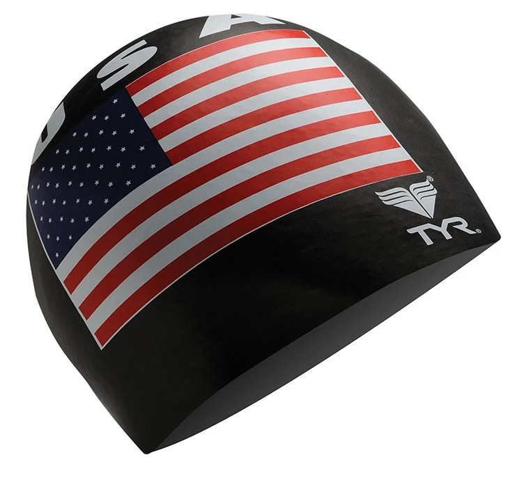 TYR Adult Latex Swim Cap - USA 2 TYR Adult Latex Swim Cap - USA - Image 2