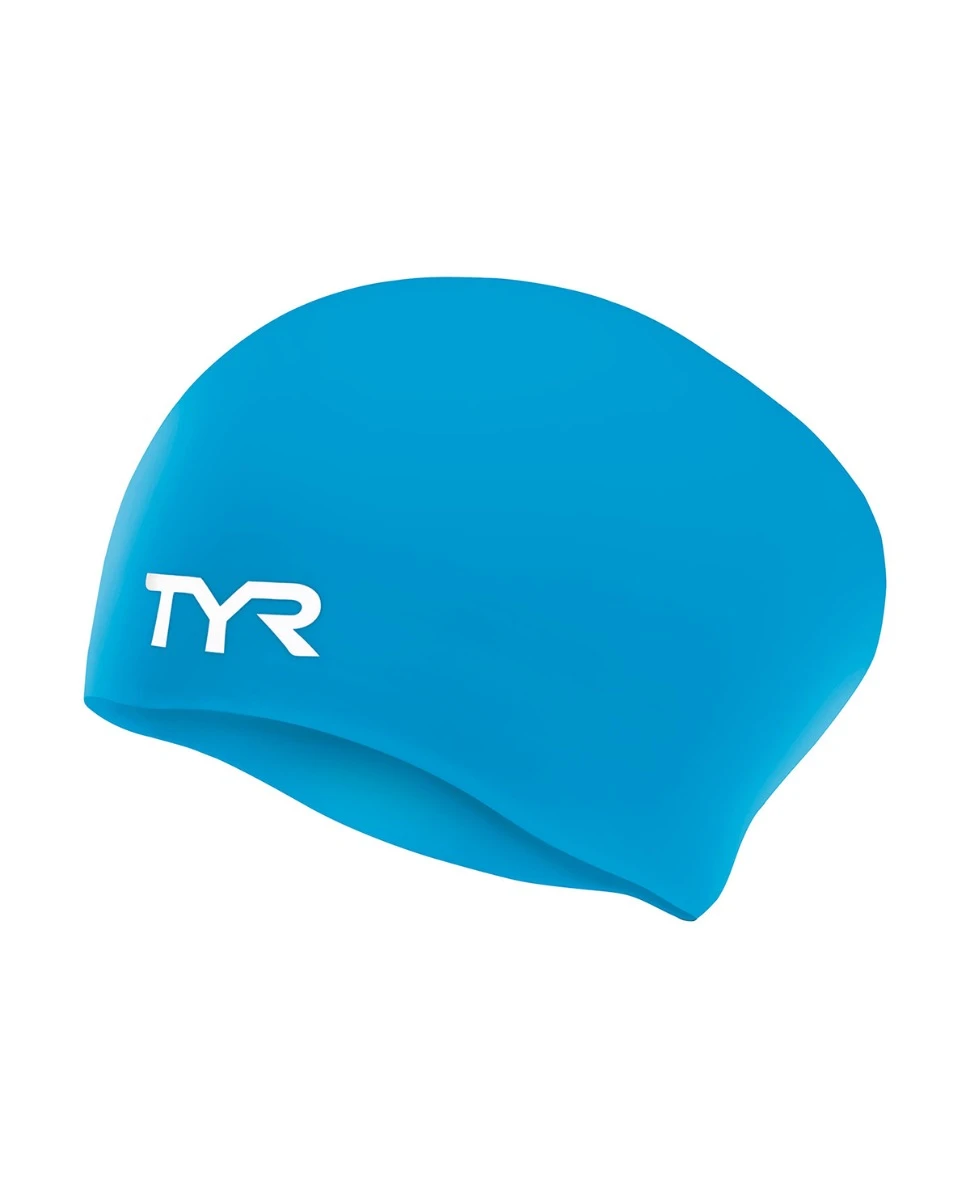 TYR Youth Long Hair Silicone Wrinkle-Free Swim Cap 1 TYR Youth Long Hair Silicone Wrinkle-Free Swim Cap