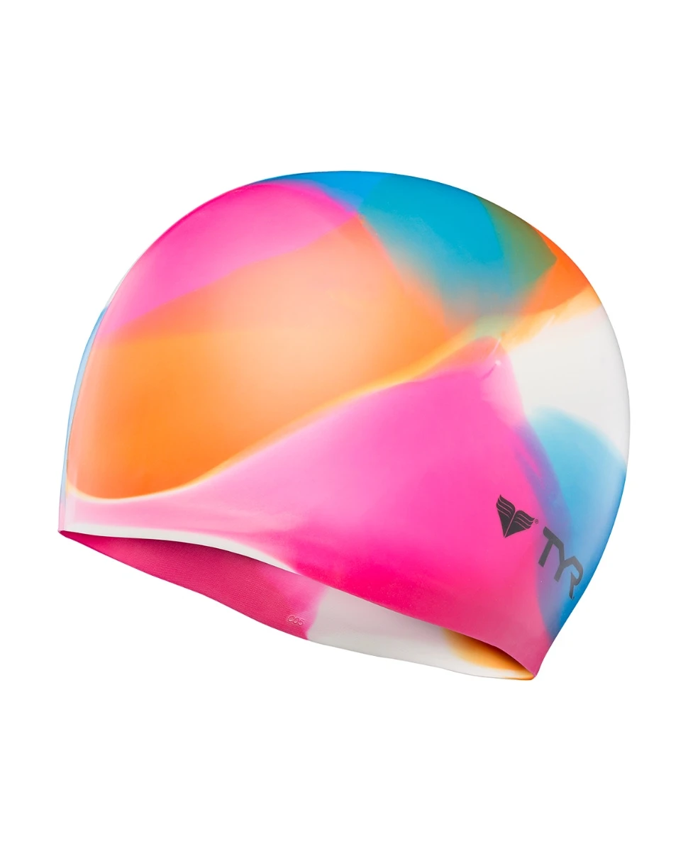 TYR Adult Silicone Swim Cap - Kaleidoscope 1 TYR Adult Silicone Swim Cap - Kaleidoscope