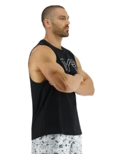 TYR ClimaDry™ Men's Big Logo Tech Tank - Solid / Heather 12 TYR ClimaDry™ Men's Big Logo Tech Tank - Solid / Heather -Tyr mmtkso3a 001 alt06