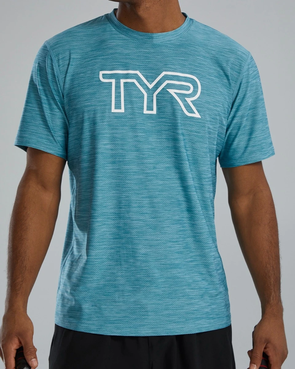 TYR Airtec™ Men's Big Logo Tee - Solid / Heather 5 TYR Airtec™ Men's Big Logo Tee - Solid / Heather - Image 5