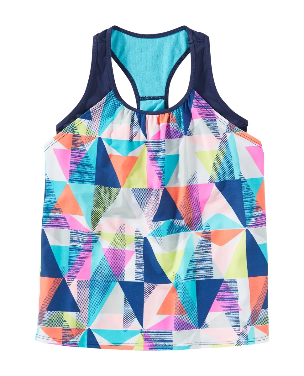 TYR Durafast Lite® Girls' Ava 2-in-1 Tank - Jigsaw 1 TYR Durafast Lite® Girls' Ava 2-in-1 Tank - Jigsaw