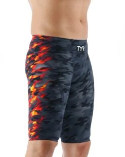 TYR Men’s Venzo™ High-Waist Jammer Swimsuit - Camo Fire 17 TYR Men’s Venzo™ High-Waist Jammer Swimsuit - Camo Fire -Tyr vzcfhw6a 937 alt06
