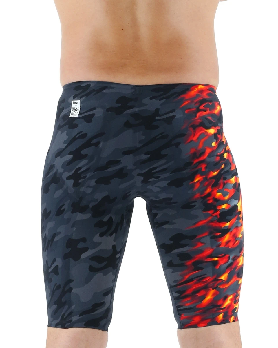 TYR Men’s Venzo™ High-Waist Jammer Swimsuit - Camo Fire 2 TYR Men’s Venzo™ High-Waist Jammer Swimsuit - Camo Fire - Image 2