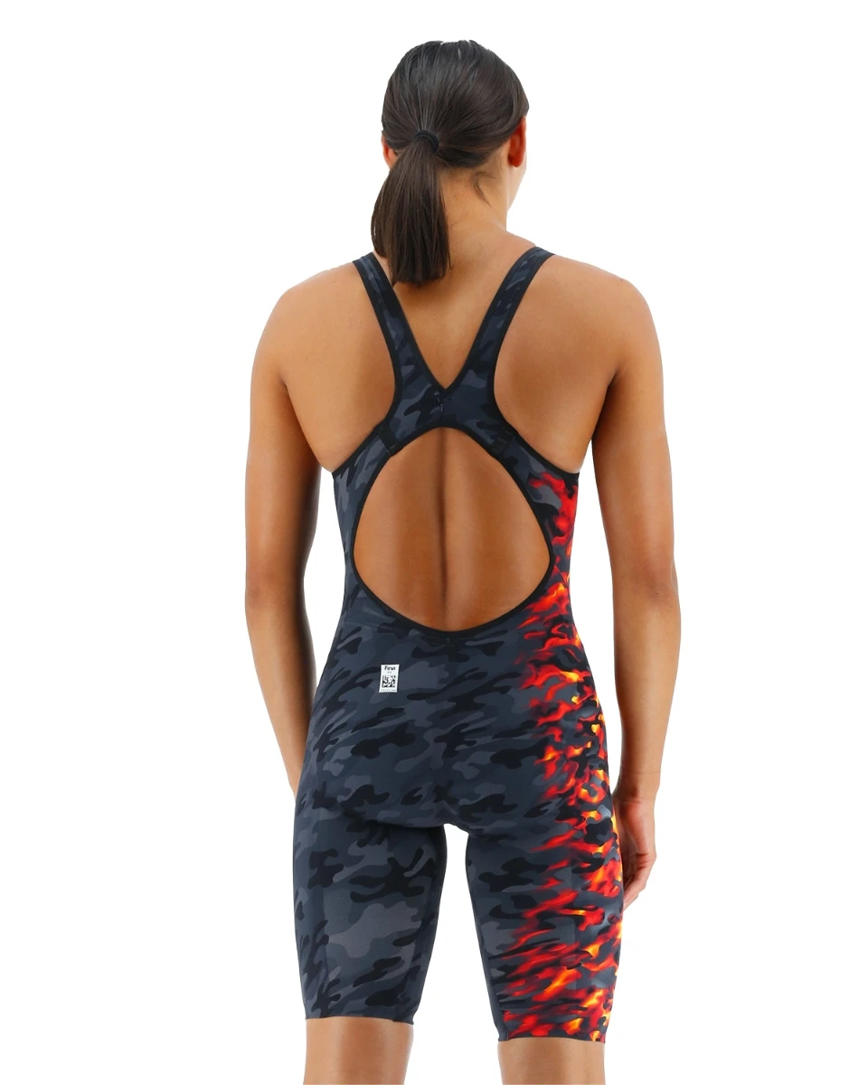 TYR Women's Venzo™ Open Back Swimsuit - Camo Fire 2 TYR Women's Venzo™ Open Back Swimsuit - Camo Fire - Image 2