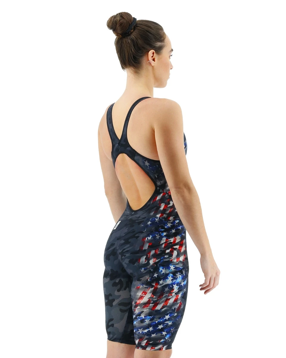 TYR Women's Venzo™ Open Back - USA Blackout Camo 5 TYR Women's Venzo™ Open Back - USA Blackout Camo - Image 5