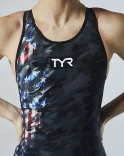 TYR Women's Venzo™ Open Back - USA Blackout Camo 19 TYR Women's Venzo™ Open Back - USA Blackout Camo -Tyr vzcuob6a 921 alt08